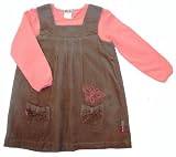 Bright Bots Baby Girl Pincord Pinafore Dress with matching Top size 6-12 months