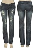 IMAGE OF TWELVE K Stretch Torn Straight Leg Jeans [TK1035], 7