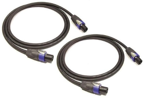 2 25'FT 14G SPEAKER CABLES WITH NEUTRIK NL4FX SPEAKON