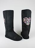 Peace Symbol Heart Shearling Boot