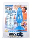 Golden Triangle Midi Anal Screwer Vibrating Butt Plug, Medium, Blue
