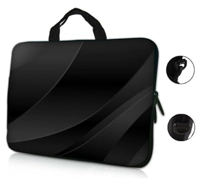 Twilight Gary Black Design 15-Inch,15.6-Inch Laptop Sleeve with Hidden Handle and D Ring Hook Eyelets for Shoulder Strap Bag Carrying Case