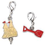 CLIP-ITZ CHARMS 2/PKG-SAND CASTLE & SHOVEL