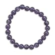8mm Amethyst Bead Stretch Bracelet