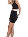 Allegrace Women Sexy Wrap Runched Stretch Draped Short Mini Pleated Skirts Black L