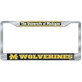 Michigan Wolverines NCAA Chrome License Plate Frame