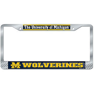 Michigan Wolverines NCAA Chrome License Plate Frame
