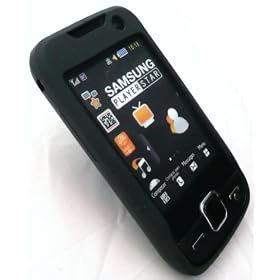 FLASH SUPERSTORE SAMSUNG S5600 PRESTON LCD SCREEN PROTECTOR AND SILICONE SKIN COVER/CASE PROTECTIVE RUBBER BLACK