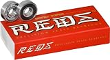 Bones Bearings - Bones Super REDS Skateboard Bearings (8mm, 8 Pack)