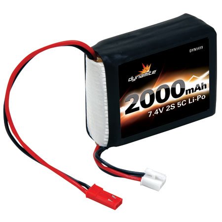 Dynamite 7.4V 2000mAh 2S Pack: 1/8