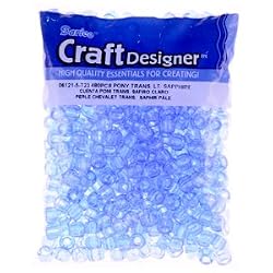 Pony Beads, Lt Sapphire, 6 x 9mm, 480pc Pkg