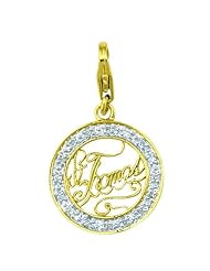 14K Yellow Gold Diamond St. Thomas Charm