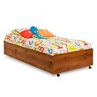 South Shore 3342082 Logik Collection Loft Lower Bunk on Casters, Sunny Pine