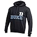 Duke Blue Devils Adult Straight Name Hooded Sweatshirt - Black