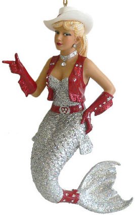 December Diamonds Rhinestone Cowgirl Mermaid Ornament December Diamonds Rhinestone Cowgirl Mermaid Ornament
