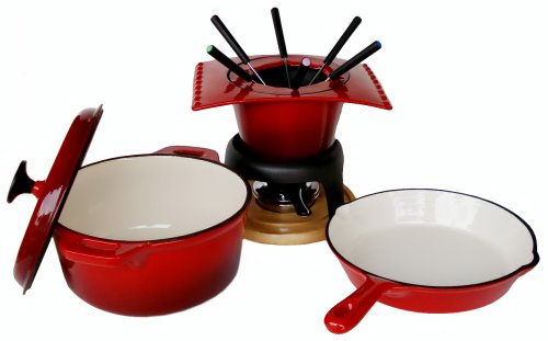 Paylesscookware 15 Piece Burgundy Classic Cookware Set