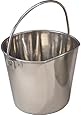 ProSelect Stainless Steel Flat Sided Pails  -  Durable Pails for Fences, Cages, Crates, or Kennels - 83/4", 6-Quart