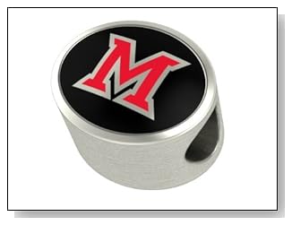 Premium Collection Miami of Ohio Charm and Bead Fits Most Pandora Style Bracelets Including Chamilia Troll and More. High Quality Bead in Stock for Fast Shipping