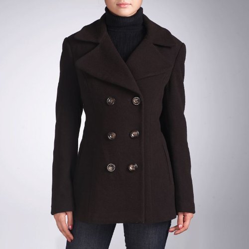 Jessie G. Women's Fit & Flare Wool Blend Pea Coat
