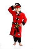Playama Kid's Bathrobe Pirate Play Set (Size 122-128, 7/8 Years)