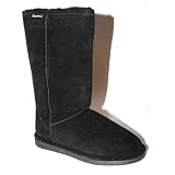 BEARPAW Women's Emma Tall Boot,Black,8 M US