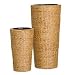 Siena Garden Java 831358 2-Piece Plant Pot Set Fish Bone Weave Round Water Hyacinth