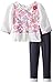 Nannette Little Girls' 2 Piece Fashion Knit Pant Set with Chiffon Pullover