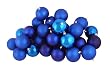 60ct Lavish Blue Shatterproof 4-Finish Christmas Ball Ornaments 2.5" (60mm)