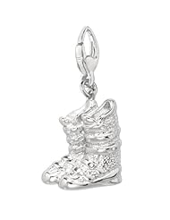 Sterling Silver PAIR SKI BOOTS Charm