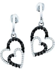 0.50CTW DIAMOND HEART EARRING