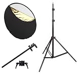 Opteka 43 5-in-1 Collapsible Disc Reflector Kit with RH-42 Holder and LS-110 9.1 Foot Light Stand