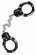 Master Lock Schloss im Handschellen-Design Street Cuff (9 Kettenglieder) , schwarz, High-tech ABS beschichtet