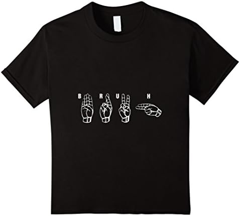 Kids BRUH - Sign Language T-shirt 12 Black