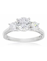 Diamond Veneer Triple Round Cubic-Zirconia Cut Ring
