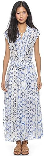Rebecca Taylor Women's Tie Dye Maxi Dress, Blue Combo, 8