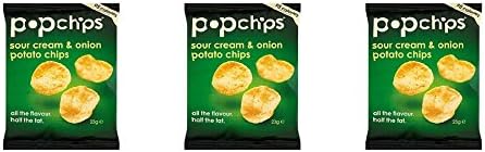 (3 PACK) - Popchips Sour Cream & Onion | 23 x 24g x | 3 PACK - SUPER SAVER - SAVE MONEY