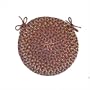 RhodyRug BL-77TE-15RD-CP Blossom Terracotta Round: 15" - Chair Pad (Set of 4)