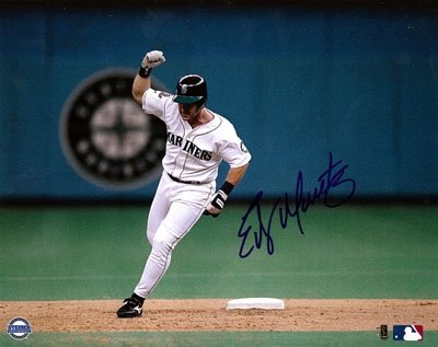 Edgar Martinez Autographed/Hand Signed Seattle Mariners 8x10 Photo-1995 Home Run MCS COA