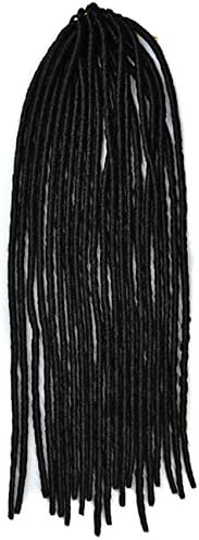 Colorlife 1 Pack 20" Black 1B# Color Soft Dread Lock Crochet Braid Hair Extension Synthetic Braiding Hair