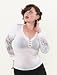 Anama Clothing White twofer look tattoo V Neck Top