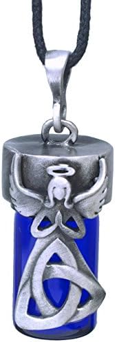 Pewter Anointing Bottle/Urn Locket (Trinity Angel)