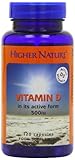 Higher Nature Vitamin D 500iu Pack of 120