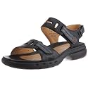 Clarks Un Sailor Black Leather 203241484050, Damen Sandalen/Fashion-Sandalen, schwarz, (Black Leather black), EU 38 (UK 5 )