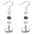 Gold-Over-Silver Multi Gemstone Linear Drop Earrings