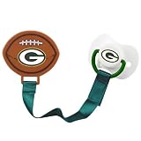 Green Bay Packers Baby Pacifier With Football Design Clip