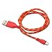 3ft 6ft 10ft Braided Fabric Micro USB Data&Sync Charger Cable Cord For Android Phones Samsung HTC Blackberry LG