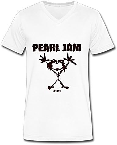 Rock Band Pearl Jam Tour 2016 Fan Logo White V Neck T Shirt For Men