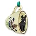 German Shepherd Green Holiday Tea Cup Dog Ornament - Black