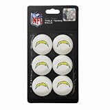 San Diego Chargers NFL Table Tennis Balls (6pc)