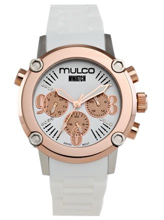 Mulco MW2-28049-011 Stainless Steel Chronograph MWATCH white Dial Watch